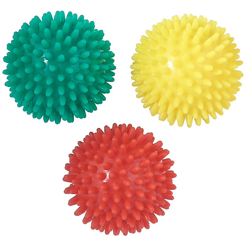 Массажные мячи RH106 KINERAPY диаметром по 6 см. комплект, красный/желтый/зеленый купить в OrtoMir24